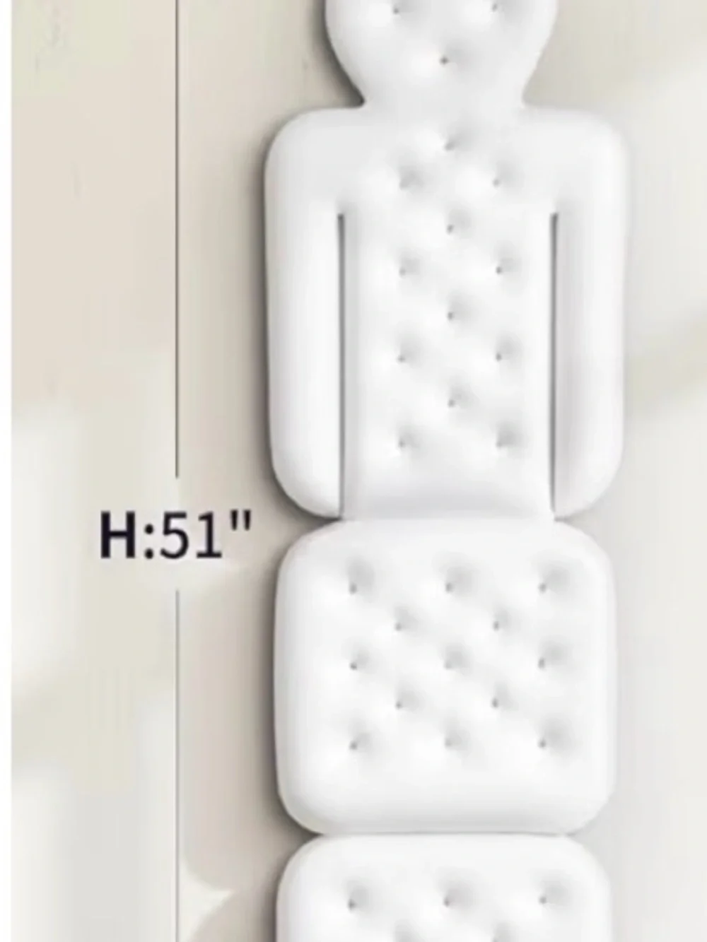 White Bath Pillow Cushion for Tub Relaxation